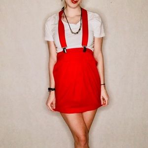 Sailor Venus inspired kawaii red overall skirt m